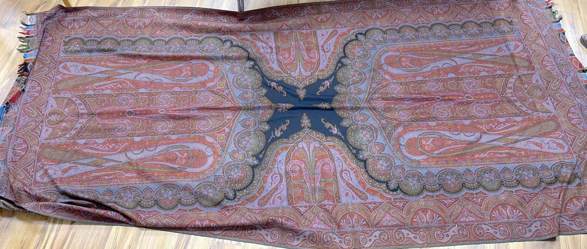 A 19th century Paisley wool shawl, 334 x 160cm